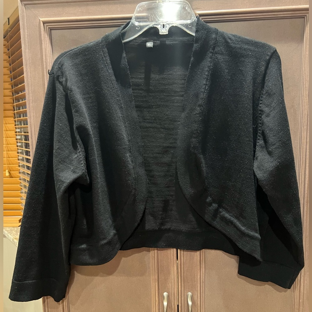 Shein Juniors XL Black Shrug Sweater